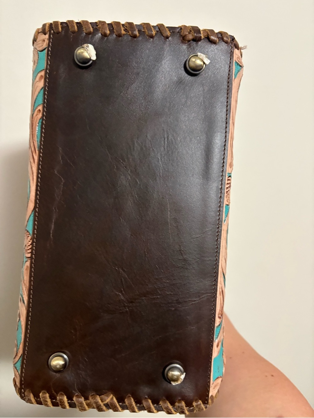 Western Floral Hand Tooled Medium Speedy - Picture 5 of 12